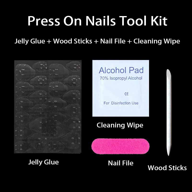 Nail Art Quotes - 1 takım tırnak yapışkanlı sekmeler jöle