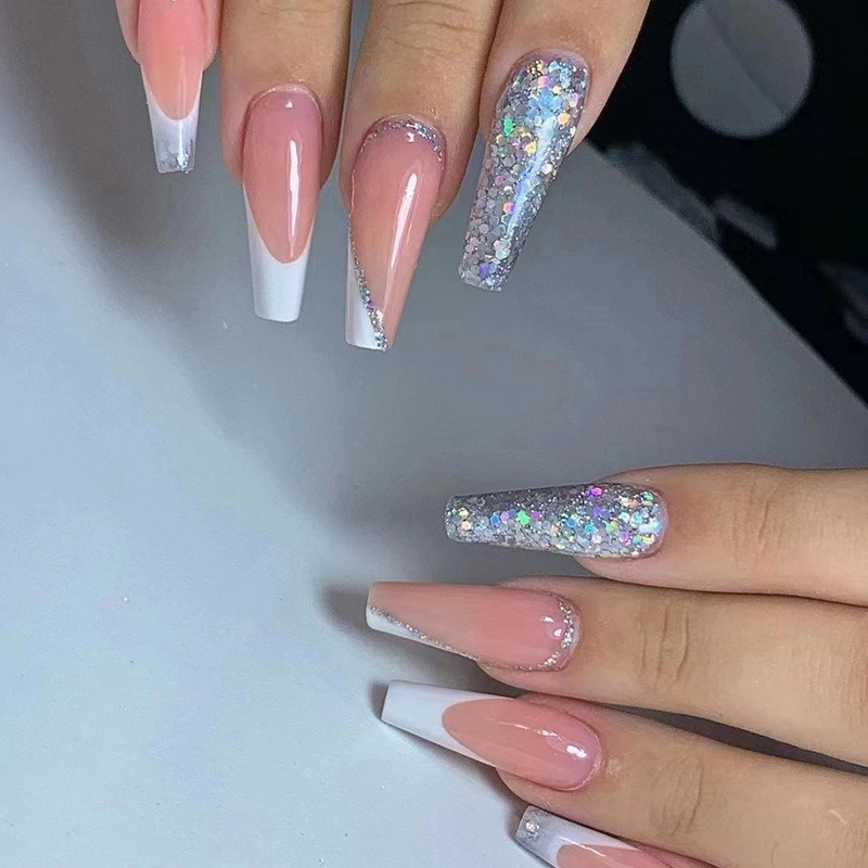 Nail Art Simple - 24 Adet/Set Uzun Bale Takma Tırnak