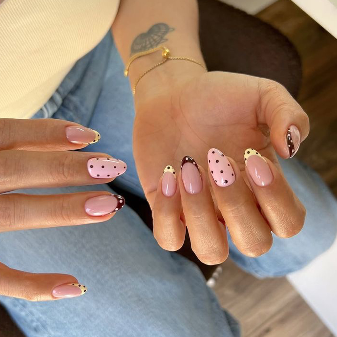 Nail Art Simple - 24 Adet Badem Şeklinde Takma Tırnak