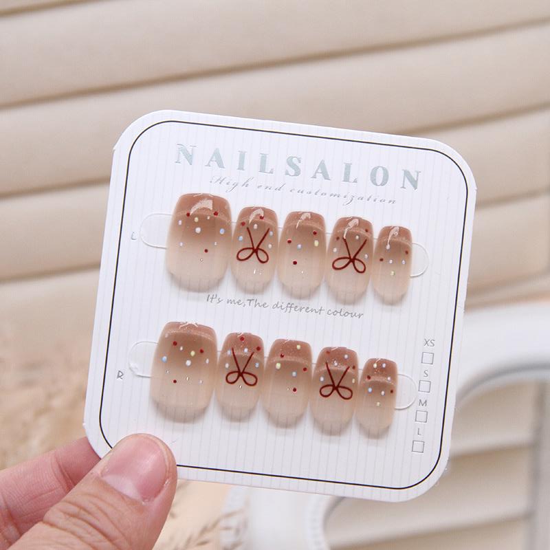 Nail Art Simple - 10 adet/takım Allık Pembe Degrade El