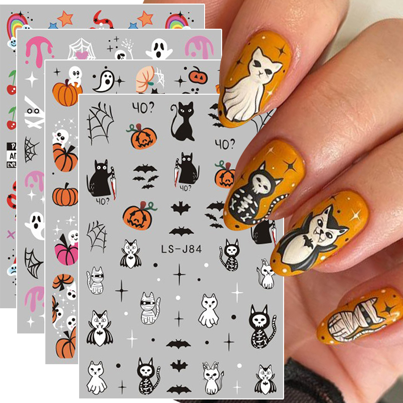 Nail Art Vampire - 4 adet Cadılar Bayramı Gotik 3D