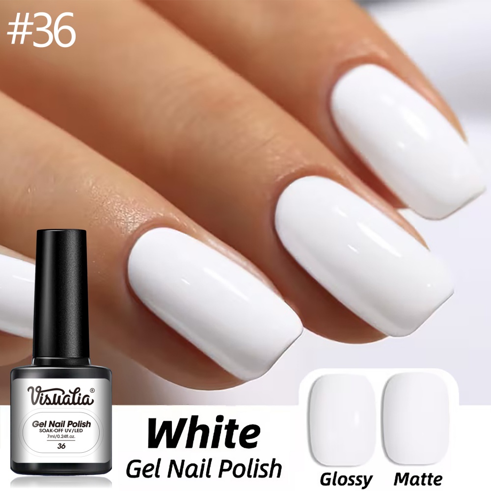 Nail Art Natural Simple - Visuatia # 36 Saf Beyaz Tırnak