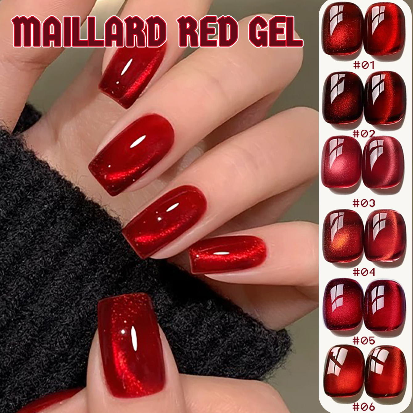 1 adet TC Yeni Flash Kiraz Kır - Nail Art Red Wine Cat Eye incelemesi ve fiyatı