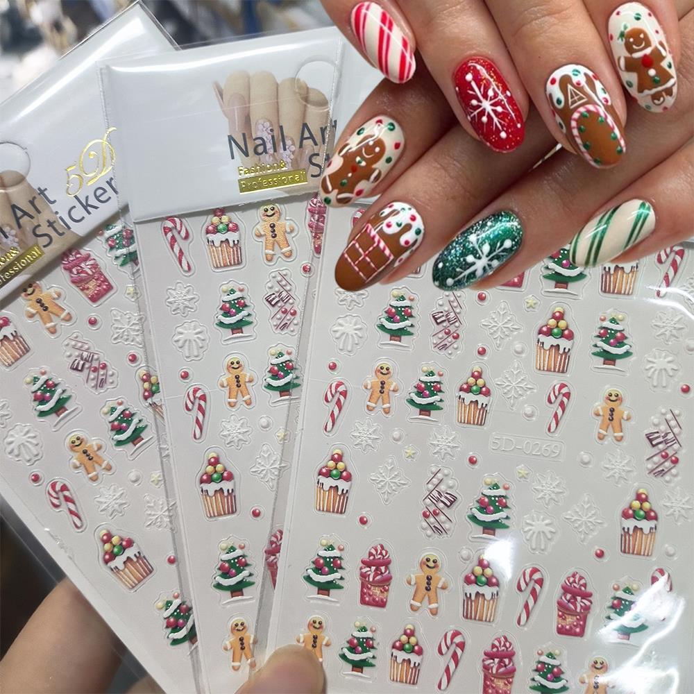 1 adet Noel 5D Zencefilli Kura - Nail Art For Men incelemesi ve fiyatı