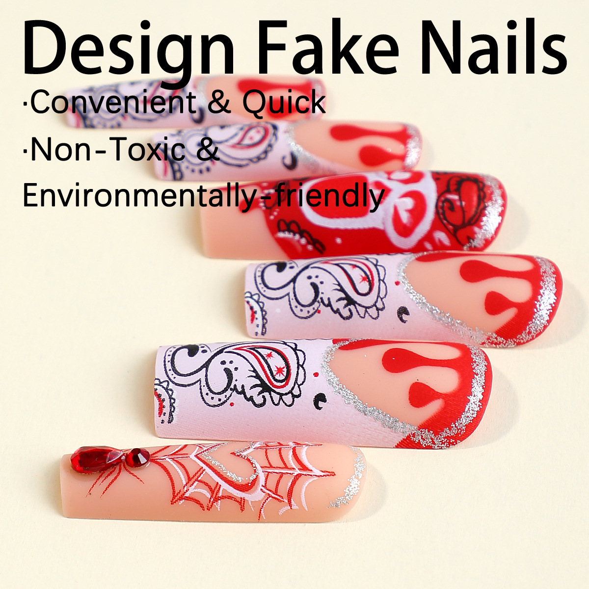 Korkunç kan kafatası takma tır - Nail Art Vampire incelemesi ve fiyatı