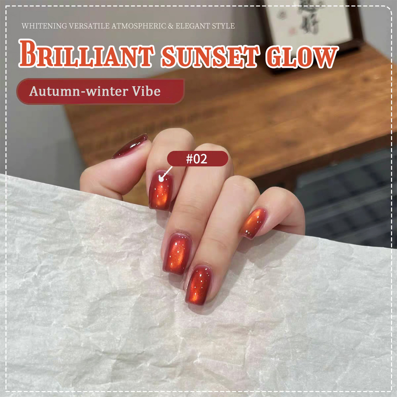 1 adet PSK 2026 Sonbahar Popül - Nail Art Red Wine Cat Eye incelemesi ve fiyatı