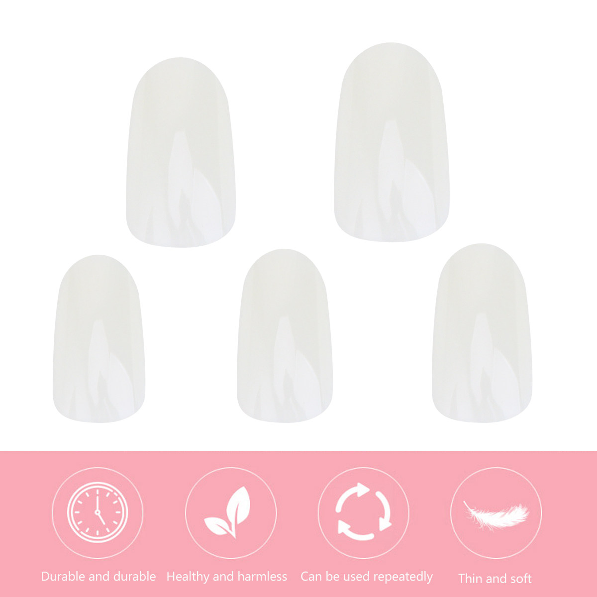 600 Adet Takma Tırnak Doğal Re - Nail Art Natural Simple incelemesi ve fiyatı